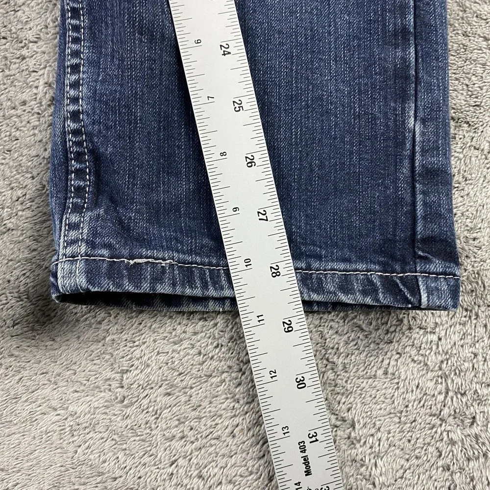 Levi 505 Straight Leg‎ Jeans Mens 30x29 Blue Medium Wash Mid Rise Distressed